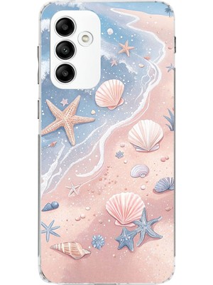 TechTree Samsung Galaxy A05S Uyumlu Sahil Deniz Kabuğu Baskılı Silikon Kılıf