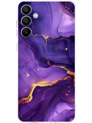 TechTree Samsung Galaxy A16 Uyumlu Ametist Taşı Mor Mermer Baskılı Silikon Kılıf