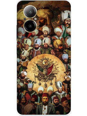 TechTree Realme 12 Lite - C67 Uyumlu Osmanlı Padişahları Baskılı Silikon Kılıf