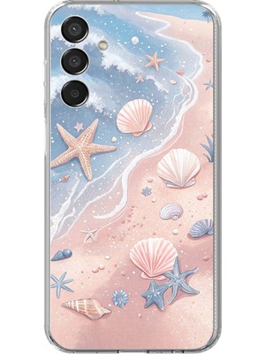 TechTree Samsung Galaxy M15 Uyumlu Sahil Deniz Kabuğu Baskılı Silikon Kılıf