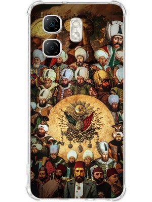TechTree Infinix Hot 50I - Smart 9  Uyumlu Osmanlı Padişahları Baskılı Silikon Kılıf
