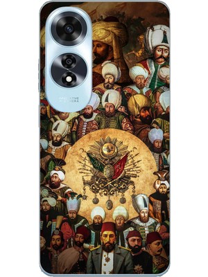 TechTree Oppo A60 Uyumlu Osmanlı Padişahları Baskılı Silikon Kılıf