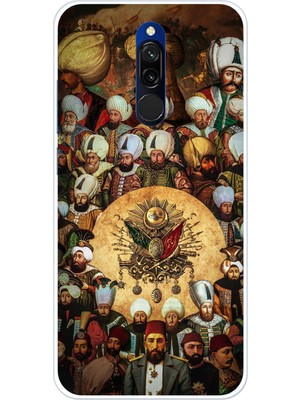 TechTree Redmi 8 Uyumlu Osmanlı Padişahları Baskılı Silikon Kılıf