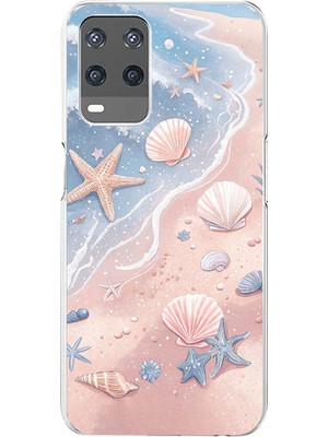 TechTree Oppo A54 Uyumlu Sahil Deniz Kabuğu Baskılı Silikon Kılıf