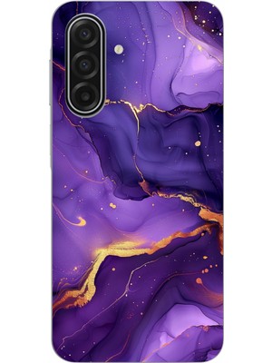 TechTree Samsung Galaxy A17 Uyumlu Ametist Taşı Mor Mermer Baskılı Silikon Kılıf