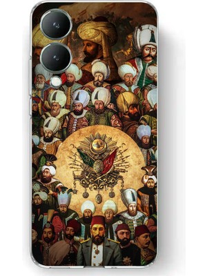 TechTree Vivo Y17S Uyumlu Osmanlı Padişahları Baskılı Silikon Kılıf