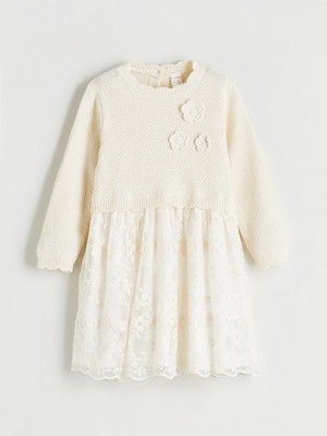 Lc Waikiki Yeni Sezon Çiçek Aplikeli Kız Çocuk Tüllü Elbise