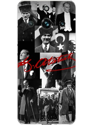 TechTree Realme 11 Pro-Pro Plus Uyumlu Kırmızı Mustafa Kemal Atatürk Imza Baskılı Silikon Kılıf