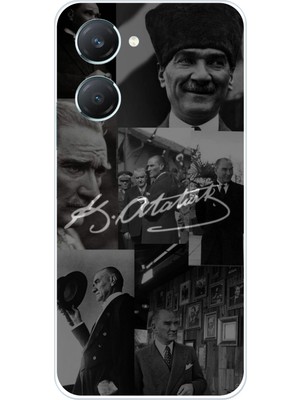 TechTree Vivo Y18 Uyumlu Kemal Atatürk Imza Baskılı Silikon Kılıf