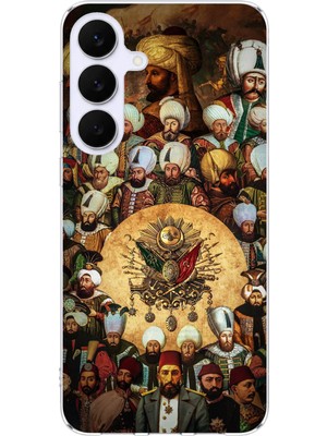 TechTree Samsung Galaxy S25 Fe Uyumlu Osmanlı Padişahları Baskılı Silikon Kılıf