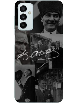 TechTree Samsung Galaxy M14 Uyumlu Kemal Atatürk Imza Baskılı Silikon Kılıf