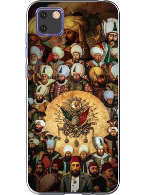 TechTree Huawei Y5P Uyumlu Osmanlı Padişahları Baskılı Silikon Kılıf