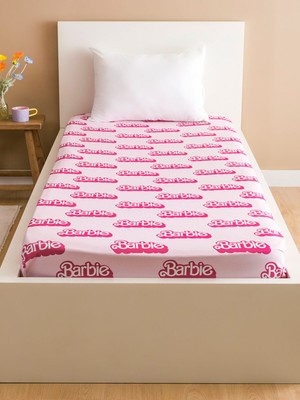 Lc Waikiki Yeni Sezon Barbie Baskılı Tek Kişilik Lastikli Çarşaf