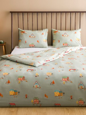 Lc Waikiki Yeni Sezon Baskılı Çift Kişilik Nevresim Seti