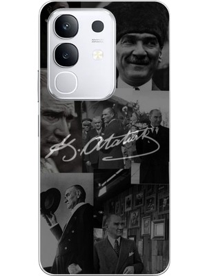 TechTree Vivo Y29 Uyumlu Kemal Atatürk Imza Baskılı Silikon Kılıf
