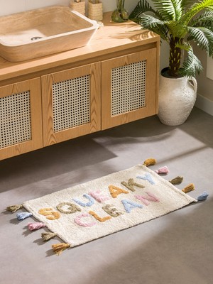 Lc Waikiki Yeni Sezon Yazı Nakışlı Banyo Paspası 50X80 cm