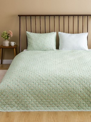 Lc Waikiki Yeni Sezon Çiçek Desenli Çift Kişilik Yatak Örtüsü Seti