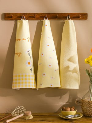 Lc Waikiki Yeni Sezon Çiçekli Kurulama Bezi 3'lü 40X50 cm