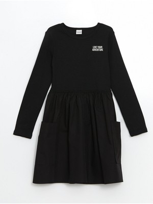 Lc Waikiki Yeni Sezon Bisiklet Yaka Kız Çocuk Elbise