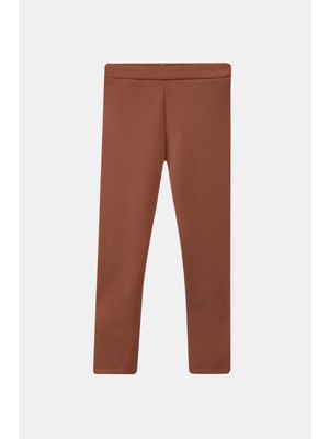 Lovetti Kahverengi Kız Çocuk Içi Peluş Extra Kalın Kışlık Tayt