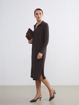 Lc Waikiki Yeni Sezon Polo Yaka Dokulu Elbise