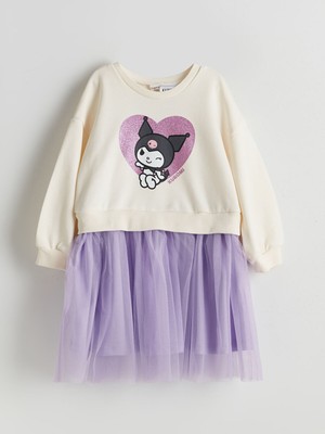 Lc Waikiki Yeni Sezon Tütülü Baskılı Kız Çocuk Elbise