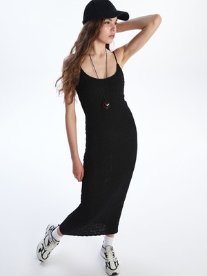 Lc Waikiki Yeni Sezon U Yaka Dokulu Bodycon Elbise