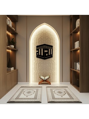 Ala Design Kutsal Merkez Kabe Temalı Ahşap Duvar Tablosu