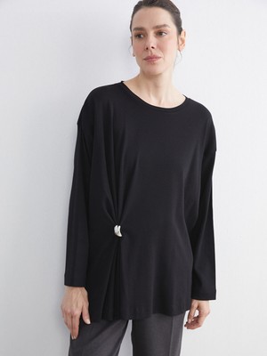 Lc Waikiki Yeni Sezon Bisiklet Yaka Büzgülü Kadın Tunik