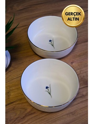 Tabak Evi Porselen Natura Iris Altın Yaldızlı Kase 13,50X4CM 460CC 2 Li