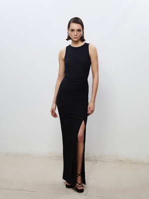 Lc Waikiki Yeni Sezon Bisiklet Yaka Simli Büzgülü Elbise