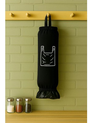 Paris Home Poşetlik, Poşet Torbası – Alt Üst Lastikli Mutfak Poşet Düzenleyici, Poşet Organizeri Siyah