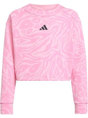 Adidas Çocuk  Pembe  Sweatshirt Jg Fı Aop Top JW7541