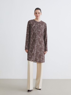 Lc Waikiki Yeni Sezon Bisiklet Yaka Etnik Desenli Kadın Tunik