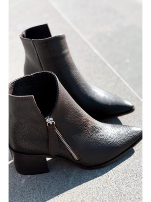 I Love Shoes Mirno Kadın Kovboy Bot Siyah Desenli Mat Deri