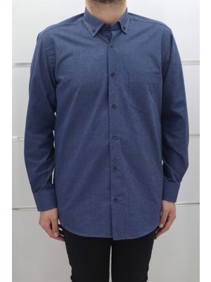 Cliente Fistan Store Erkek Düz Klasik Kesim Rahat Kalıp Tek Cepli Kışlık Kaşmir Gömlek