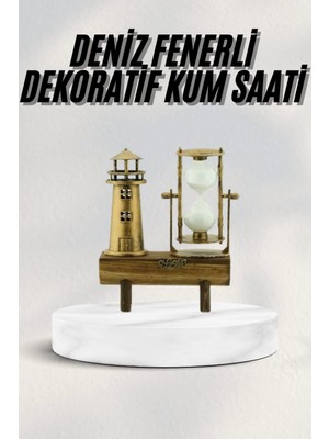 Marsilyan Hediyelik Kum Saati Retro Dekoratif Deniz Feneri Kum Saati
