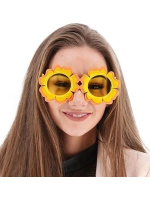 Marsilyan- Papatya Şekilli Turuncu Sarı Hawaii Parti Gözlüğü