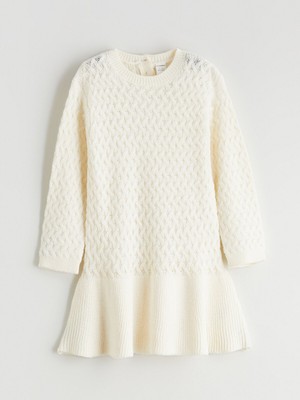 Lc Waikiki Yeni Sezon Bisiklet Yaka Kız Çocuk Triko Elbise