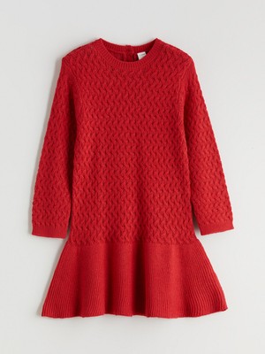 Lc Waikiki Yeni Sezon Bisiklet Yaka Kız Çocuk Triko Elbise