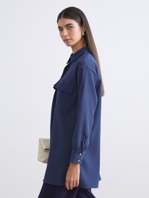 Lc Waikiki Yeni Sezon Oversize Kadife Kadın Gömlek Tunik