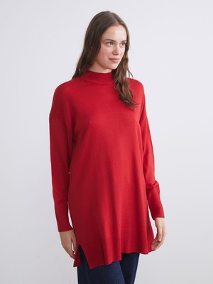 Lc Waikiki Yeni Sezon Dik Yaka Kadın Triko Tunik