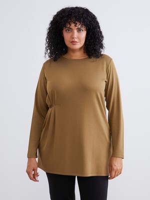 Lc Waikiki Yeni Sezon Bisiklet Yaka Büzgülü Kadın Tunik