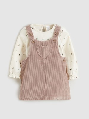 Lc Waikiki Yeni Sezon Kız Bebek Tişört ve Kadife Elbise