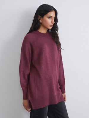 Lc Waikiki Yeni Sezon Bisiklet Yaka Oversize Kadın Triko Tunik