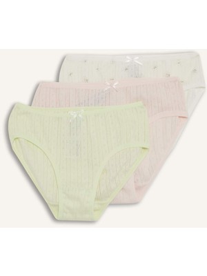 DeFacto %100 Pamuklu 3'lü Slip Külot Kız Çocuk G1877A825AU