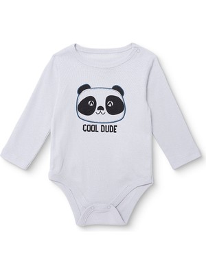 Hellobaby Erkek Bebek Uzun Kol Body Ribana Çıtçıtlı Yaka Uzun Kol