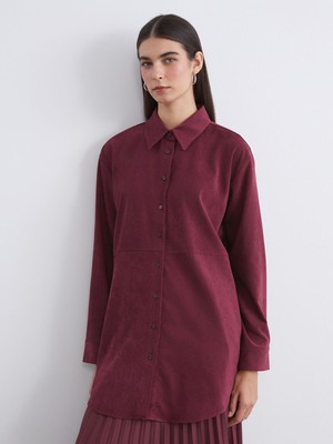 Lc Waikiki Yeni Sezon Süet Görünümlü Kadın Gömlek Tunik