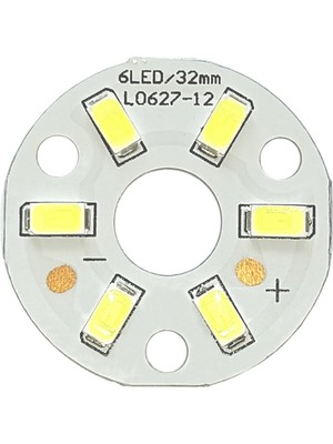 Devremarkt 5730 12V 3W 32MM Beyaz LED Modül Aluminyum Pcb 6 LED Lamba Aydınlatma Işık