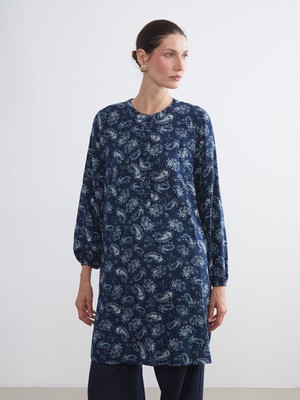 Lc Waikiki Yeni Sezon Hakim Yaka Desenli Kadın Tunik